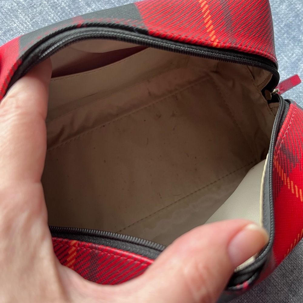 KATE SPADE | Red Plaid Boxy Pouch ♠️ - Picture 6 of 6